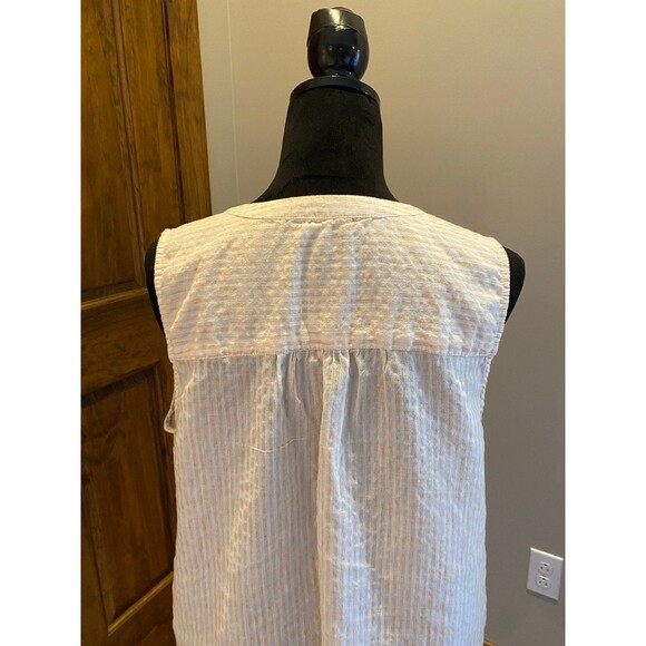 New Direction Blouse Plus Size XL Curvy Woman’s Top Striped Sleeveless Summer - Picture 7 of 10